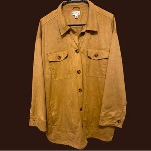Wonderly Faux Suede‎ Heavyweight Shirt Jacket 2XL Women’s